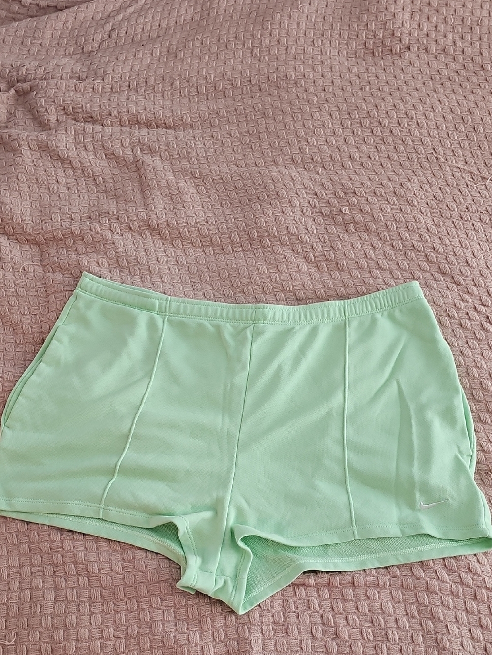 Nike Mint Green Terry-Fleece Shorts
